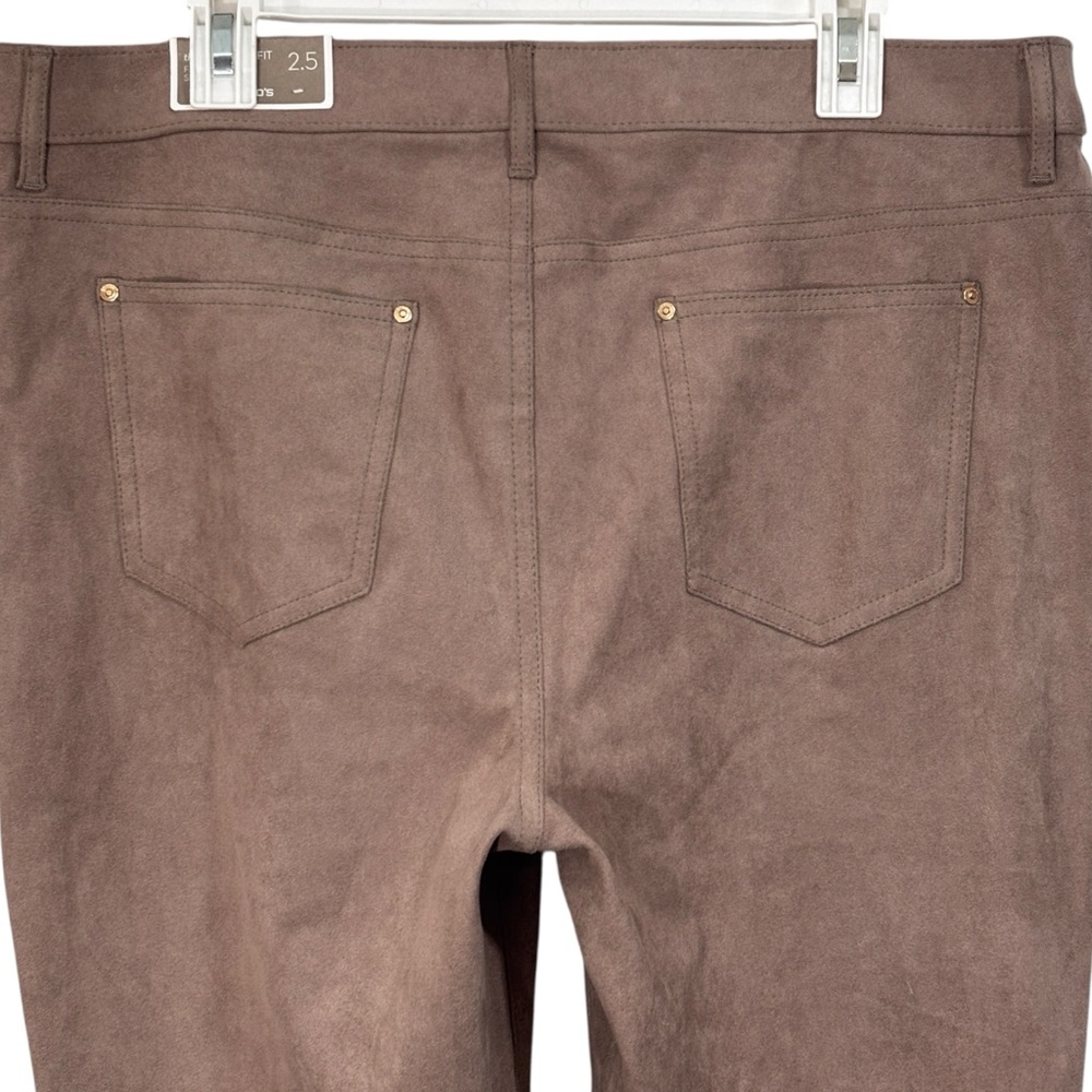 Chico’s The Ultimate Fit Faux Suede Slim Pant NWT 2.5R US 14 Womens - Picture 12 of 14